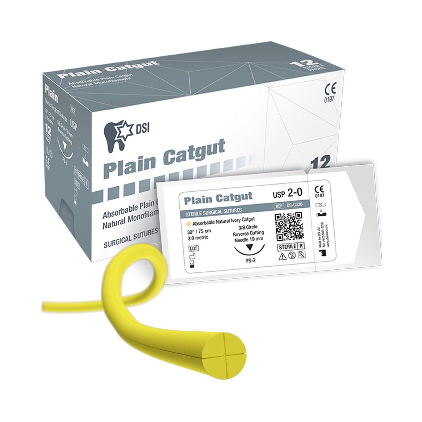 Plain Gut Sutures 12pcs pack