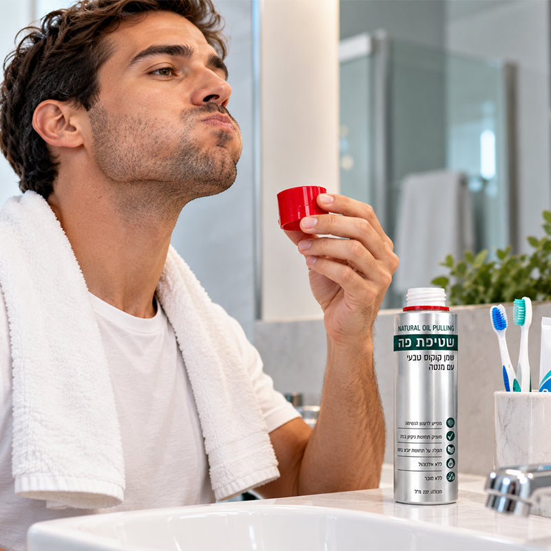 Natural Coconut Oil Pulling Mouthwash with Peppermint Oil 237 ml
