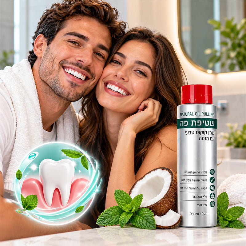 Natural Coconut Oil Pulling Mouthwash with Peppermint Oil 237 ml