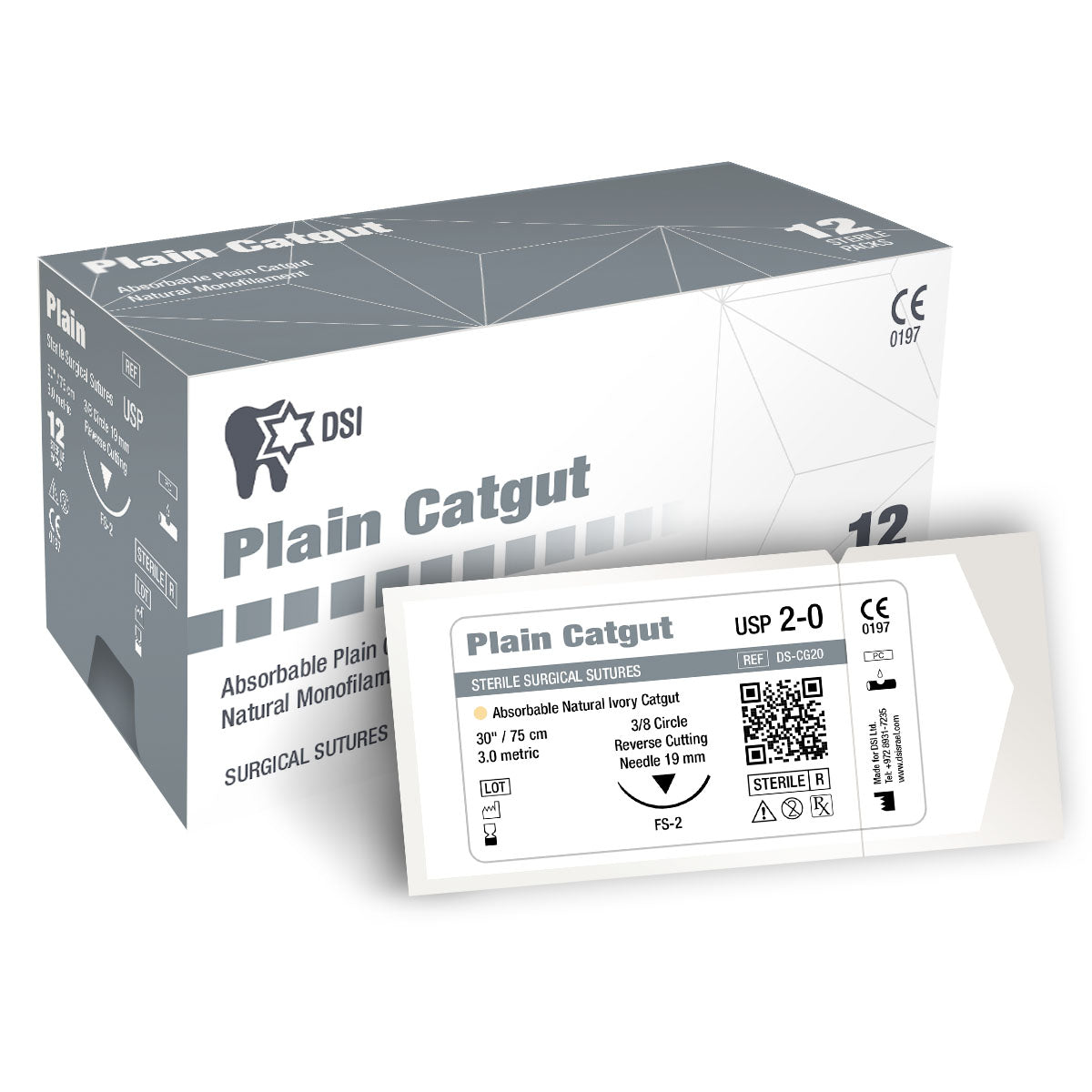 Plain Gut Sutures 12pcs pack